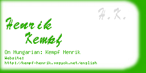 henrik kempf business card